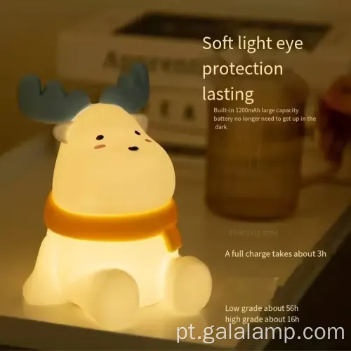 Silicone Night Light com controle de palmas para crianças